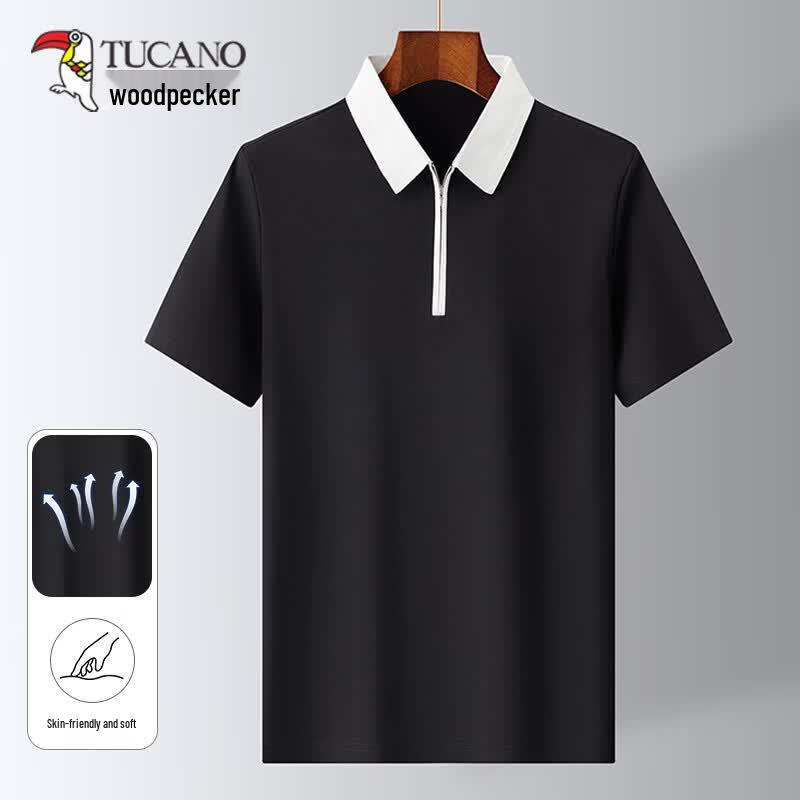 Tucano Men's Ice Silk Half-Zip Polo Shirt