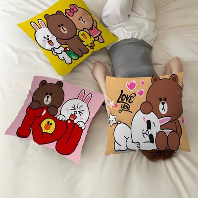 B-Brown And C-CONY Cushion Cover Inches Farmhouse Decor Home Throw Pillow Covers for Couch Decorations