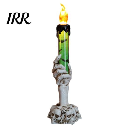 Flameless Flickering Candle Lamps Halloween LED Ghost Light, Spooky Hand Lamp Secret Room Scary Decor Tabletop Decor, Horror Light for Party