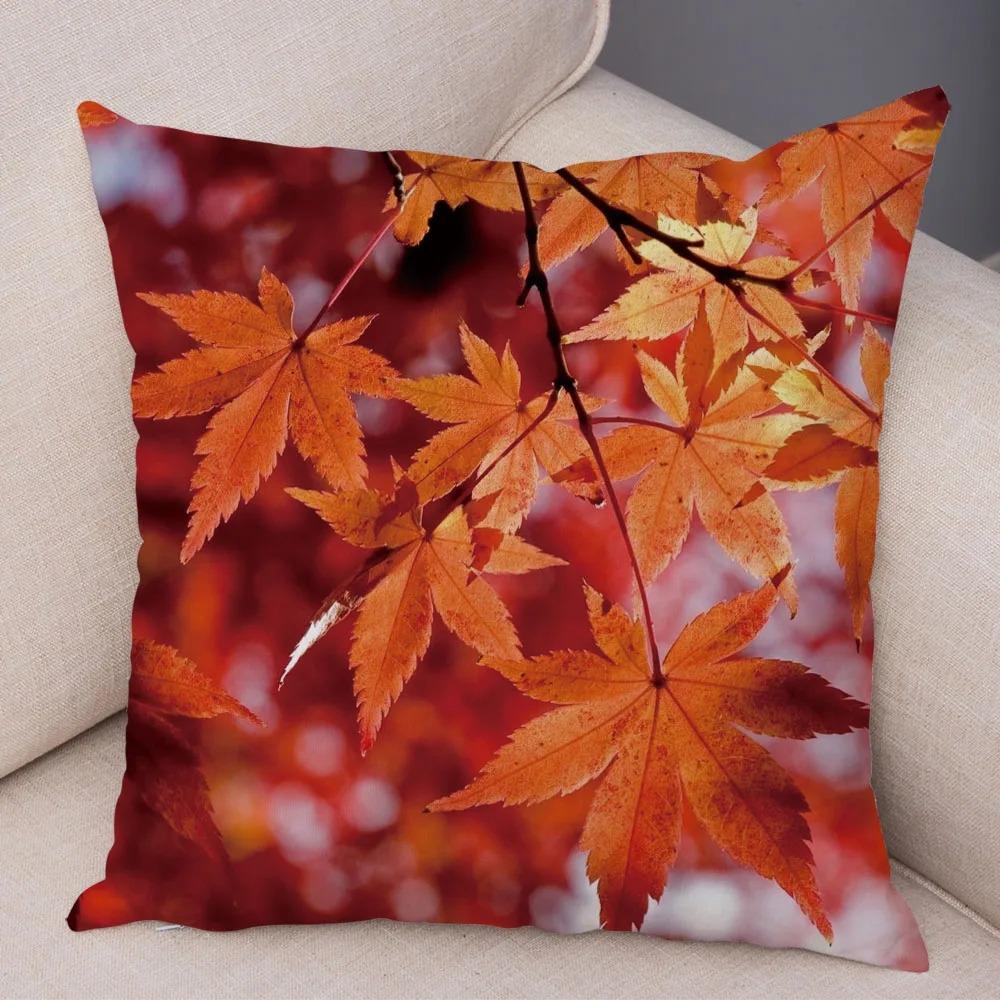 Herbst Ahornblatt Druck Kissenbezug Büro Wohnzimmer Zuhause Kissenbezug Auto Ornamente