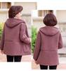 Plus Size Fleece-Lined Winter Coat for Middle-Aged & Elderly Women