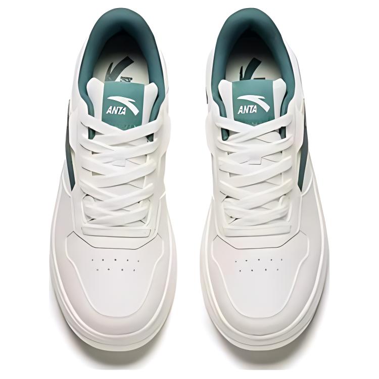 Anta Comfortable Versatile Non-Slip Low-Top Skate Shoes Men sneaker White Green 112418016-1