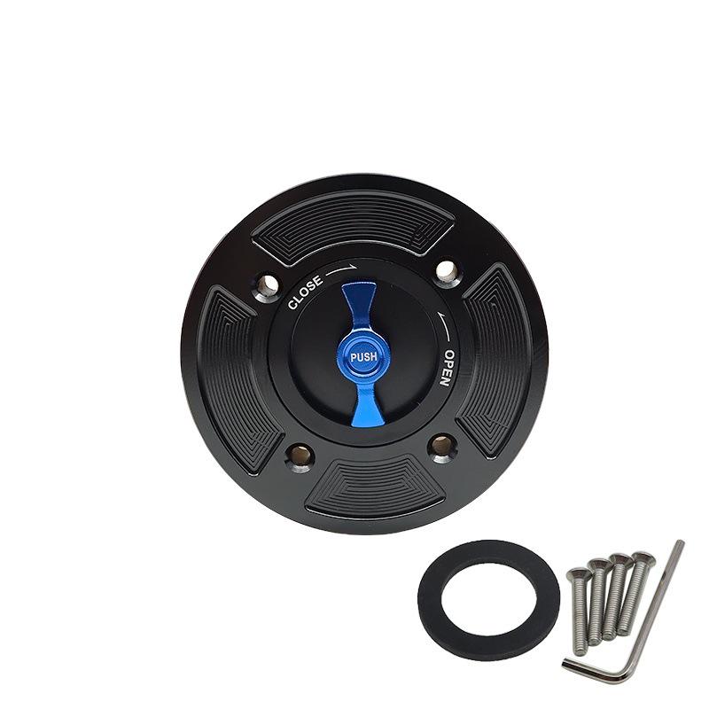 The SH-L6007 is a high-quality, durable aluminum alloy fuel tank cap designed for motorcycle modifications.