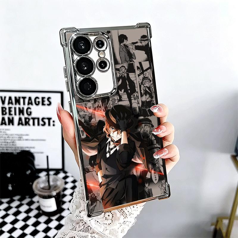 Bungo Stray Dogs Manga Plating Phone Case For Samsung Galaxy S24 S25 FE S26 Edge S23 Ultra S22 S21 Plus S20 Anti-Fall Airabag Co