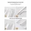 Petite High Waist Flare Sweatpants for Women - White/Grey, Slimming Horseshoe Design, Drawstring, American Style, Spring/Autumn.