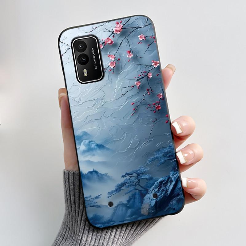 Casing For Nokia XR21 Case Aesthetic Fashion Cute Cat Astronaut Cartoon Black TPU Silicone Soft Shockproof Phone Case Back Cover