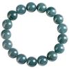 Blue Ice Jade Bracelet with A-Grade Natural Round Beads for Men and Women