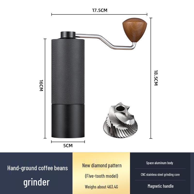 Portable Manual Coffee Grinder, New Nordic Style CNC Steel Core