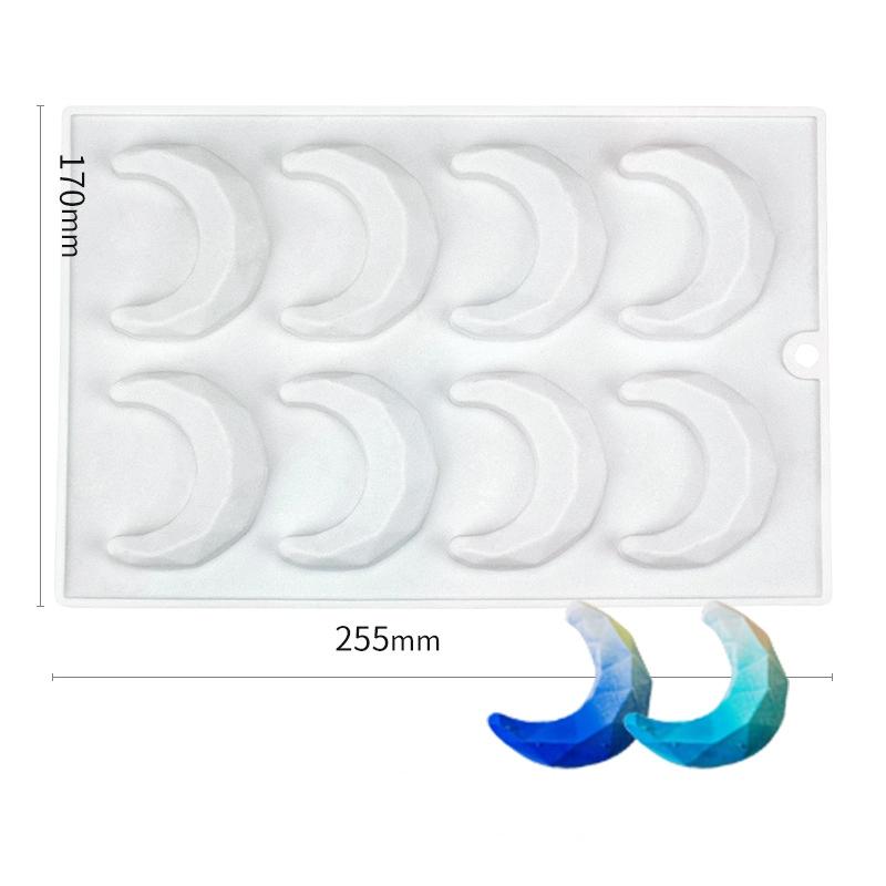 Diamond Moon Mousse Cake Silicone Mould Moon Rabbit Mid-Autumn Festival Pudding Rabbit Moon Cake Jelly Mould