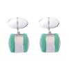 Creative Geometric Square Dangle Earrings Charm Color-block Vintage Stud Earrings Alloy Resin Bohemian Dangle Earring Beach