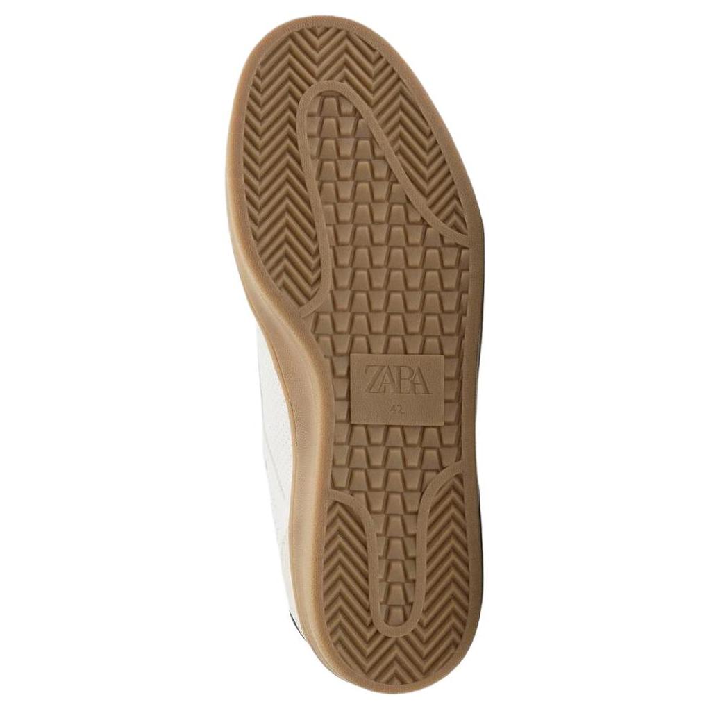 Zara Pu Minimalist Fashion Low-Top Sneakers Men Sneakers White 2253520001