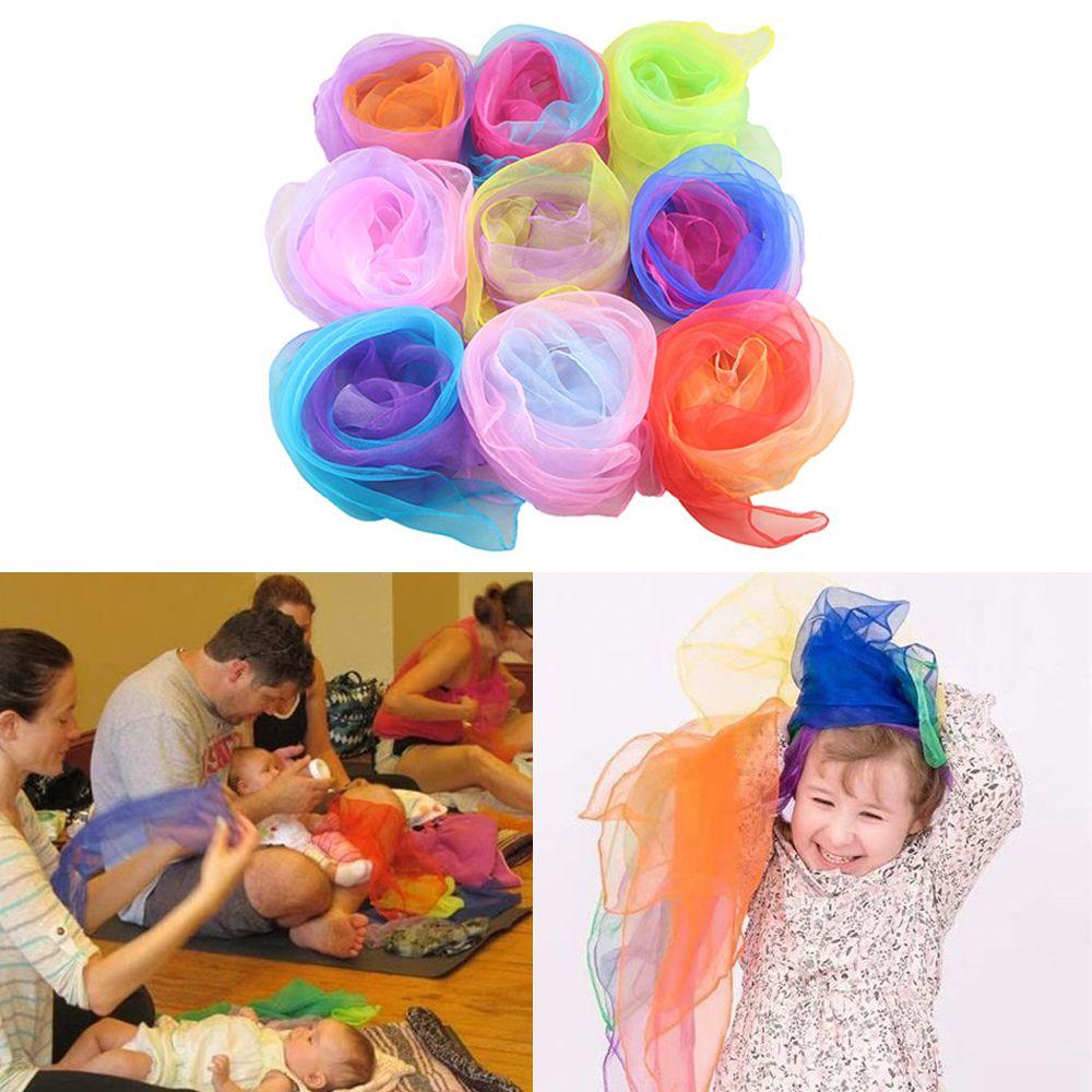 

Kids Music Scarves Gradient Color Scarf Square Silk Scarf Gradient Color Dancing Scarf Dance Scarfs Color 10