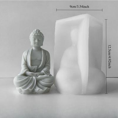 3D Buddha Silicone Mold for Soap Making, Candles, Plaster & Wax Crafts Reusable Flexible Mold for DIY Handmade Decor