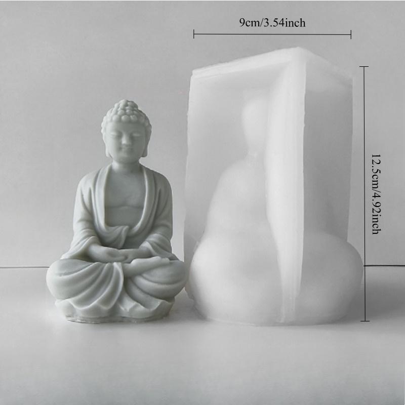 3D Buddha Silicone Mold for Soap Making, Candles, Plaster & Wax Crafts Reusable Flexible Mold for DIY Handmade Decor