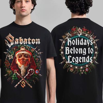 Chaud Sabaton The Legendary Tour Europe 2025 Liste des Dates de la Tournée T-Shirt Unisexe Haut de Gamme Luxe