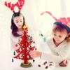 Wooden Christmas Tree 3D DIY Small Christmas Tree with Creative Miniature Ornaments Table Desk Decoration for Christmas Tree Decoration