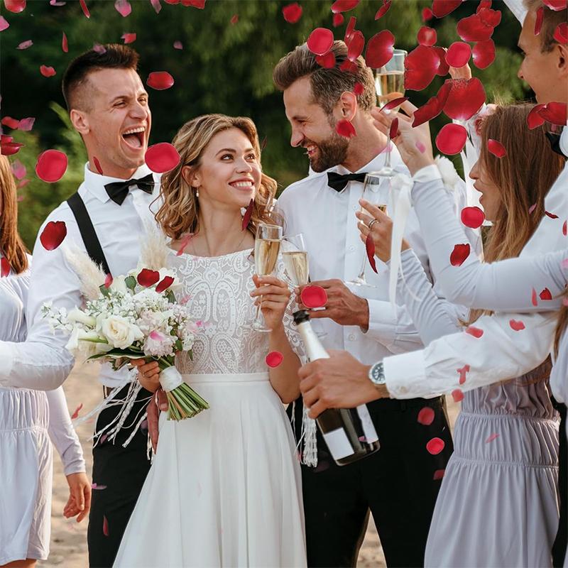 50/100/200Pcs 3.5cm Artificial Flowers Fabric Rose Petals Flower for Wedding Aisle Centerpieces Table Party Favors Home Decor