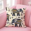 Elephant Art Design Cushion Cover Short Plush Soft DoubleSided Printing Pillow Case Cozy Sofa Bedroom Home Decor Gift