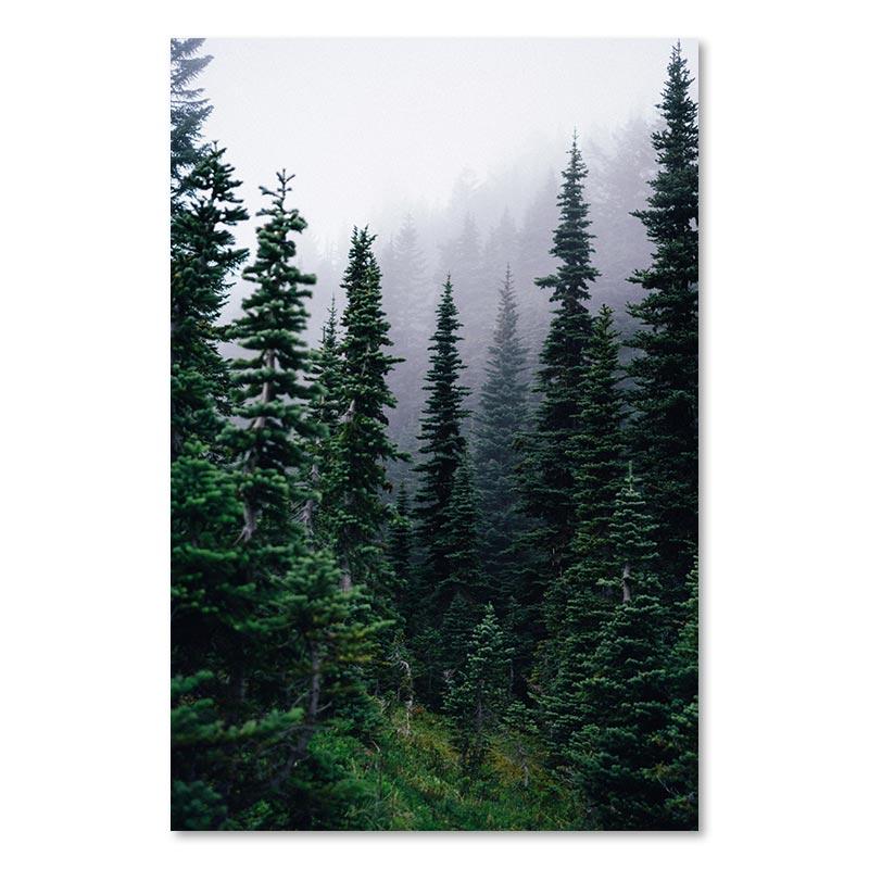 Winter Snow Forest Deer Owl Sunlight Landscape Painting Nordic Morning Scenery Canvas Poster Print Art Wall Pictures Home Decor