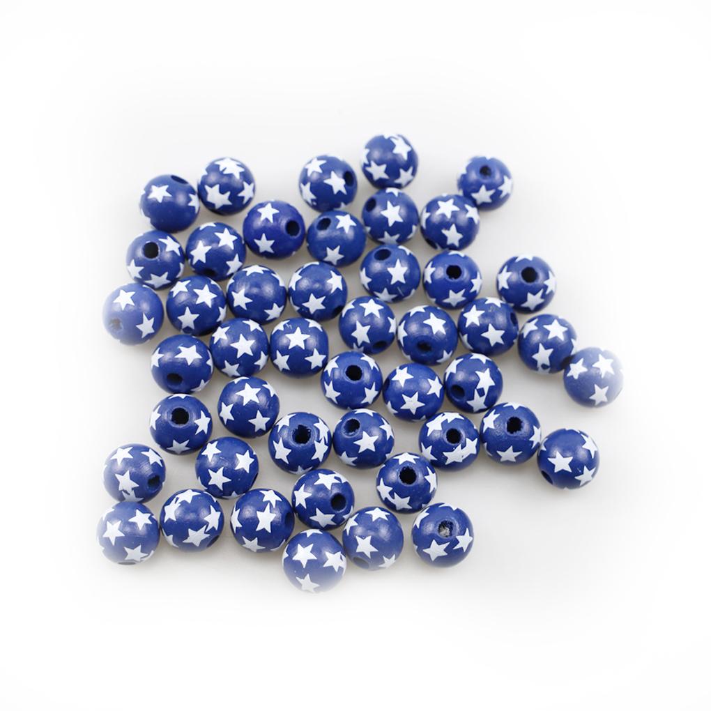 Wood Separation Beads DIY Decoration Spacer Balls Pocket-Size Sewing Bead Set Bracelet Charms Jewelry Handmade Needlework