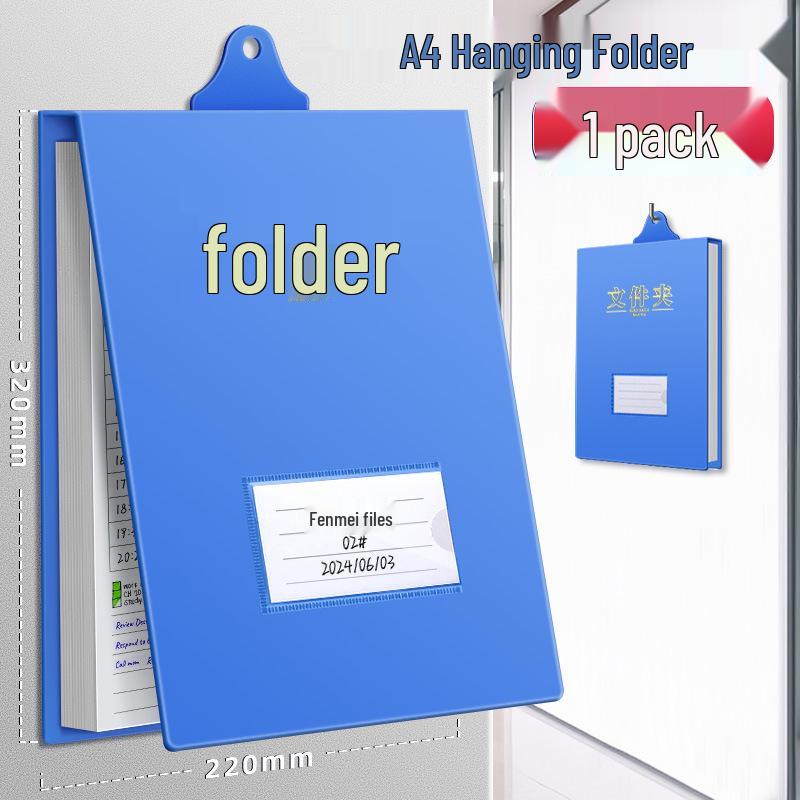 

A4 Vertical Hanging File Box with 20 Clipboard Folders - Office Storage for HR & Finance