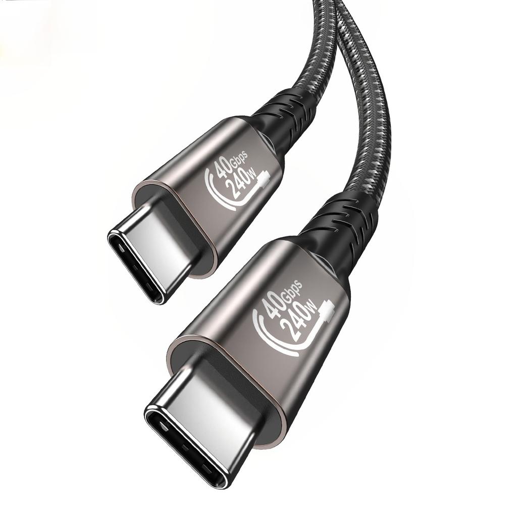 Jmax 240W USB4 40Gbps Data Cable Type C Cable Compatible with Thunderbolt 3 4 PD240W Fast Charge 8K Cast Display Panel Cable