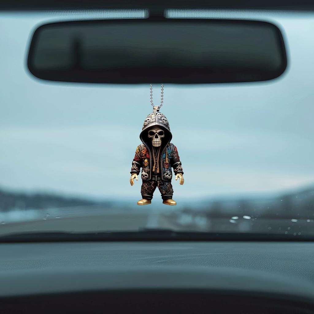 Skeleton Man Creative Car Decoration Acrylic Flat Pendant