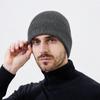Stretch Knitted Winter Hat Solid Color Pullover Hat Neck Warmer  Outdoor Cycling Skiing