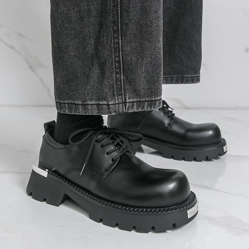Men All Season Shoes Lace Up Leather Casual Comfortable Comfortable Wear For Daily Use Durable Material With Good Quality