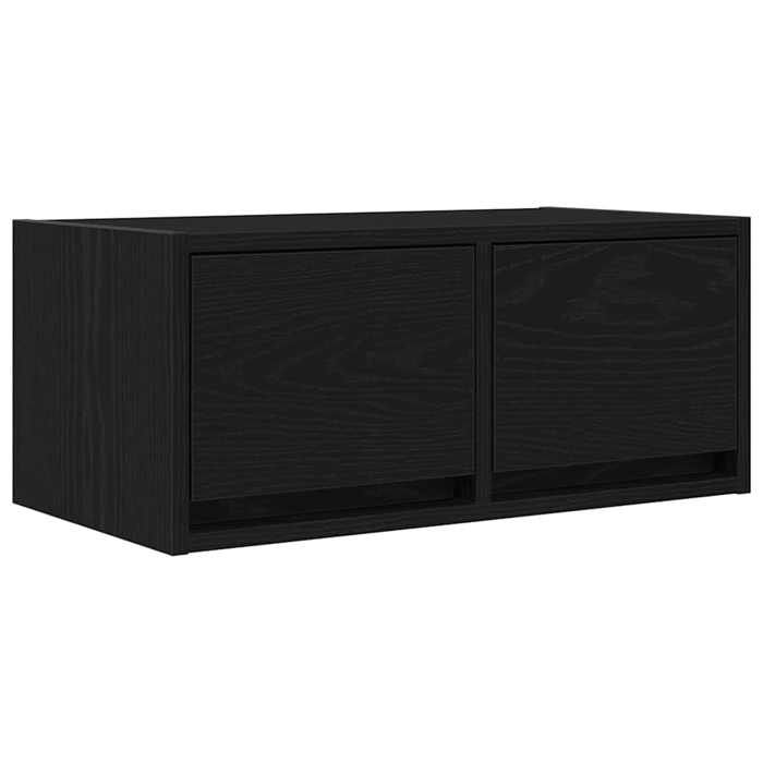 VidaXL TV Cabinet Black Oak 60x31x25.5 Cm Engineered Wood, TV Stand, Hi-fi Cabinet, Entertainment Center, TV Sideboard, 861492