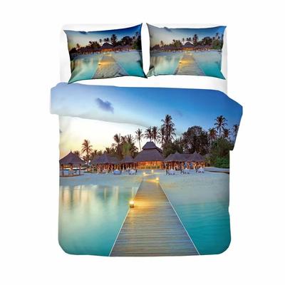 Beach/Beach Vacation Bedding Bed Linens Cover Winter Thick Duvet Cover Sets Simple Home Textile Bed Cover Set High Quality Soft