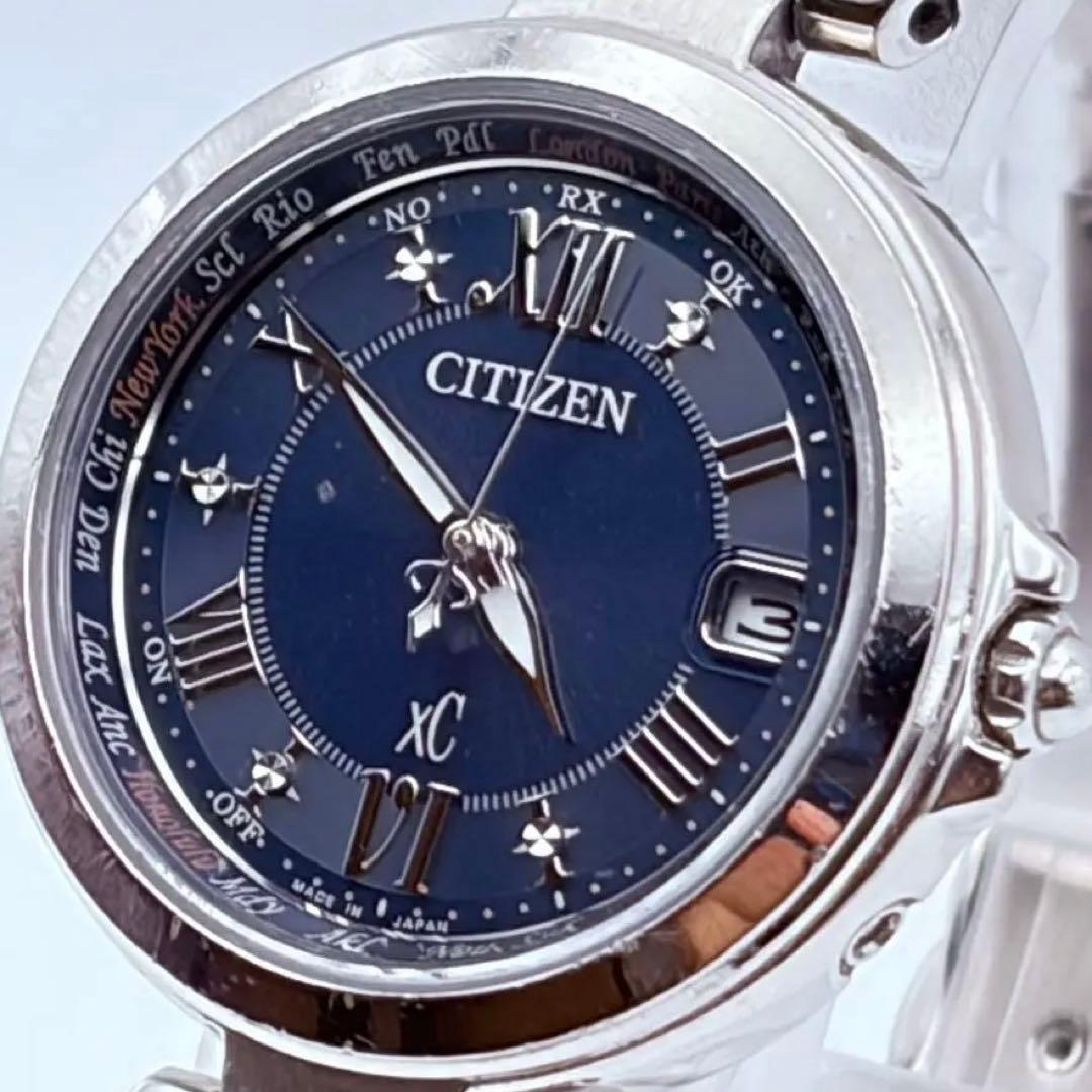 Used Operating CITIZEN xC Ladies Watch Radio Solar Happy Flight