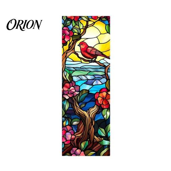Floral Pattern Bookmark Stained Glass Flower Bookmark, Acrylic Suncatcher Plant Book Page Marker, Gifts for Bookish, Women Retro Style