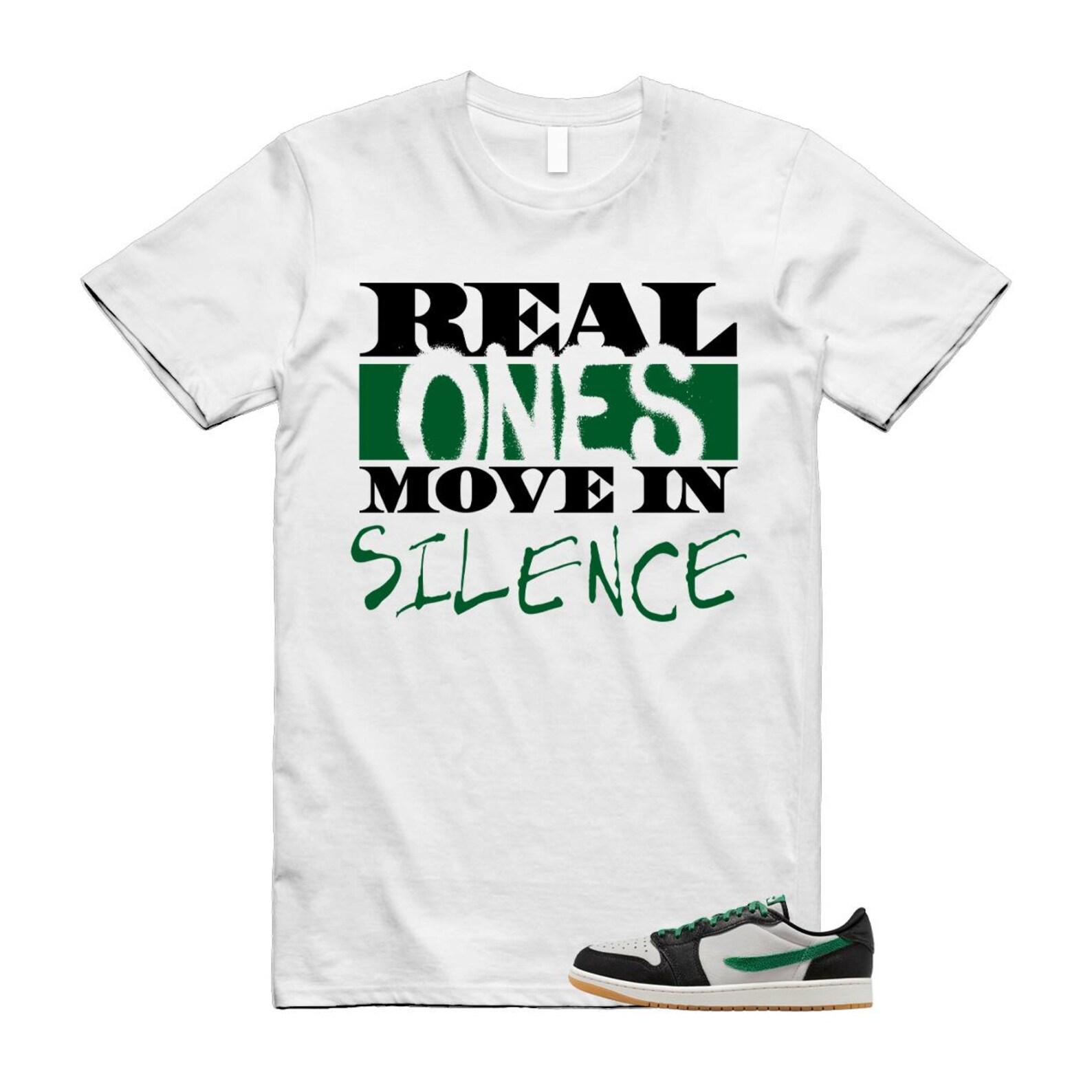 1 Phantom Pine Green White Black Low OG T Shirt Match REAL XL