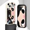Großäugiges süßes Mädchen Cartoon Design Handyhülle Für iPhone 16 15 14 13 12 11 Plus Pro Max Lammfell Silikonhülle schwarz