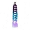 Synthetic 1Pcs Ponytail Extension Corlorful Bubble Braid Long Lantern Braided Ponytail with Hair Tie Straight Hairpieces