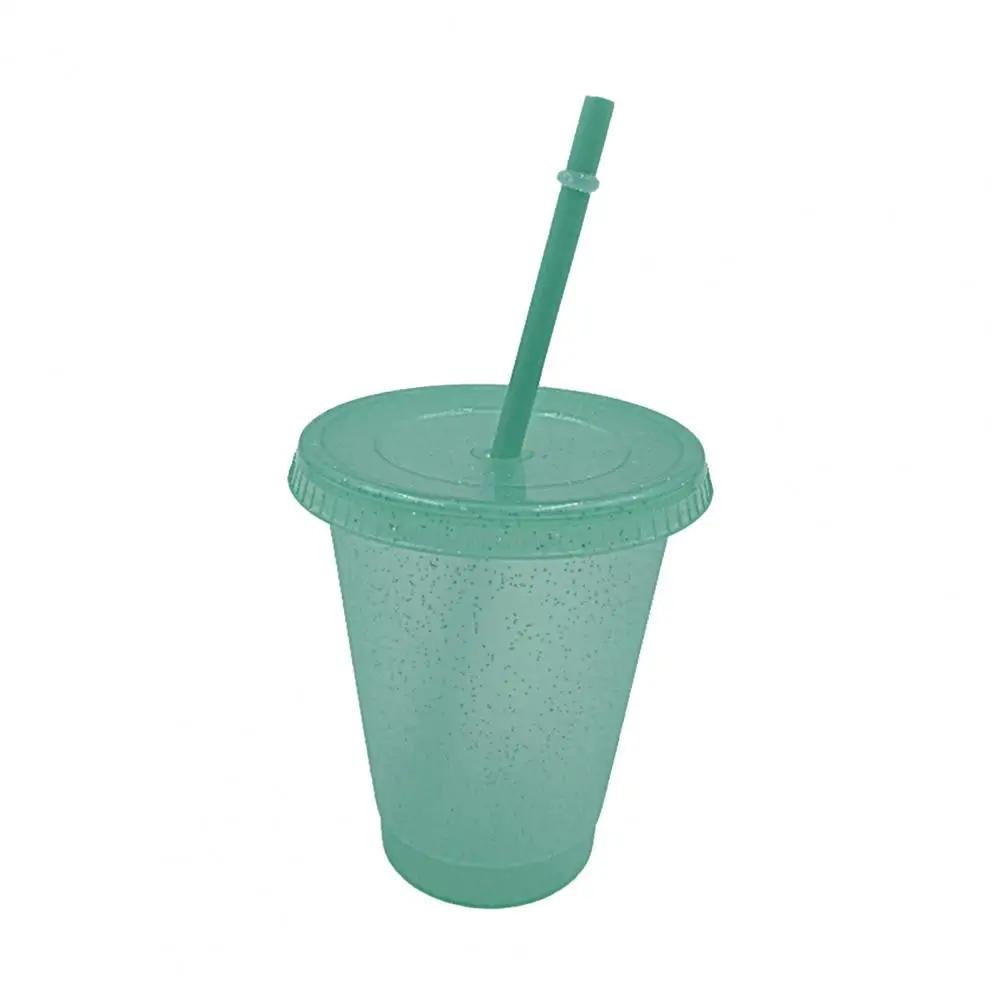 

480/700 мл Блестящий стаканчик для соломинки из пластика с крышками и соломинками Многоразовые кофейные чашки Кружки Чашка для чая с пузырьками Посуда для вечеринок и баров