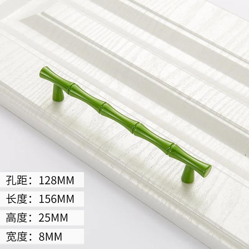96mm/128mm Bamboo Style Furniture Hardware Handle Kitchen Cabinets Sliding Door Knob Drawer Wardrobe Cupboard Push Pulls Handles