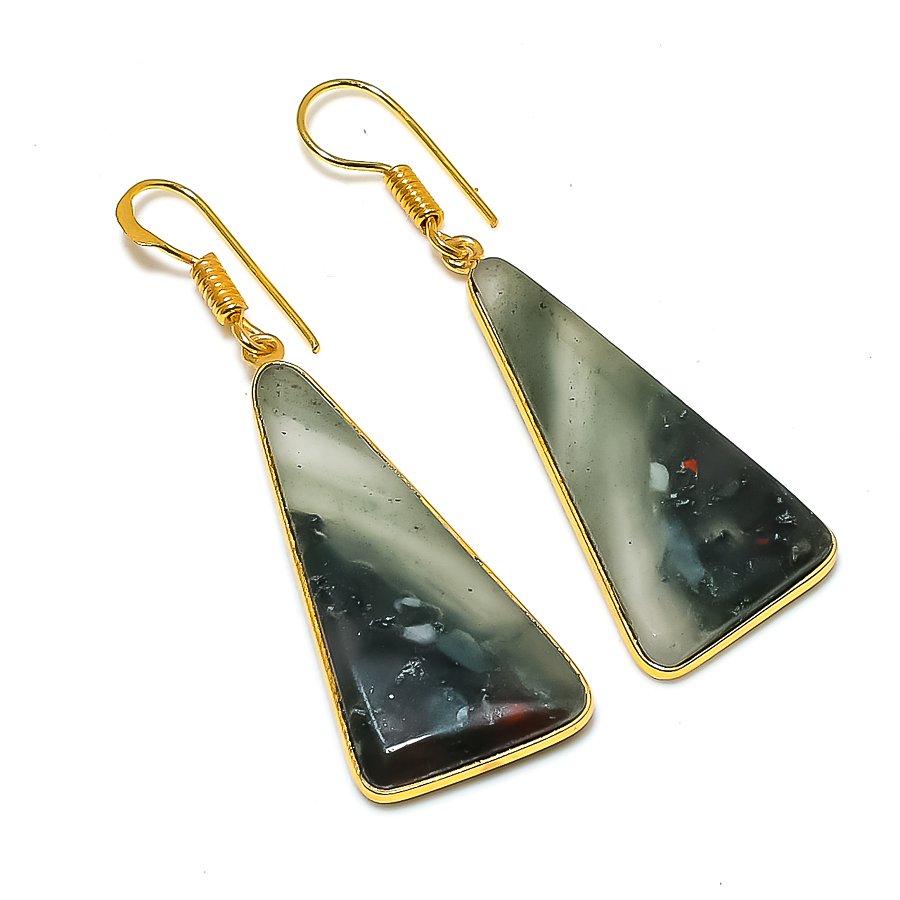 Boulder Opal Gemstone 925 Solid Sterling Silver Jewelry Earring 2.05" GK-5698