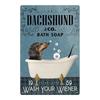Funny Dogs Tin Signs Bulldog Husky Chihuahua Dachshund Retro Metal Posters Wall Decor Puppy Bath Time Vintage Iron Paintings
