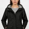 Women's Autumn and Winter Trench Coat Waterproof Women Rain Jacket Windproof Hooded Outdoor Plus Solid Raincoat