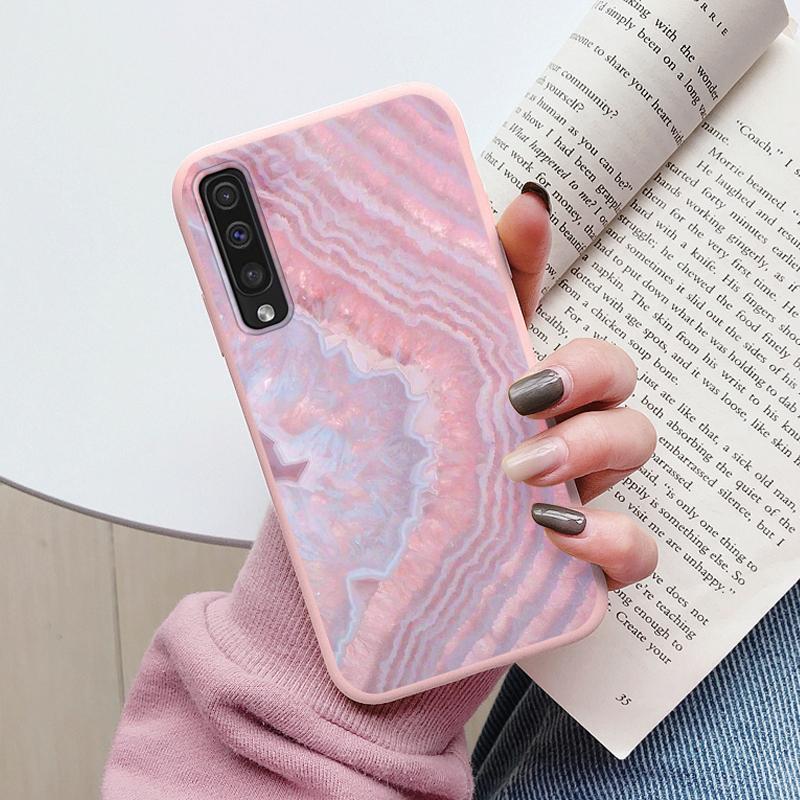 Case For Samsung Galaxy A50 A30S A50S A70 A51 A71 Cover Protective TPU Fundas Fashion Marble Stone Texture Coque Capa Silicone