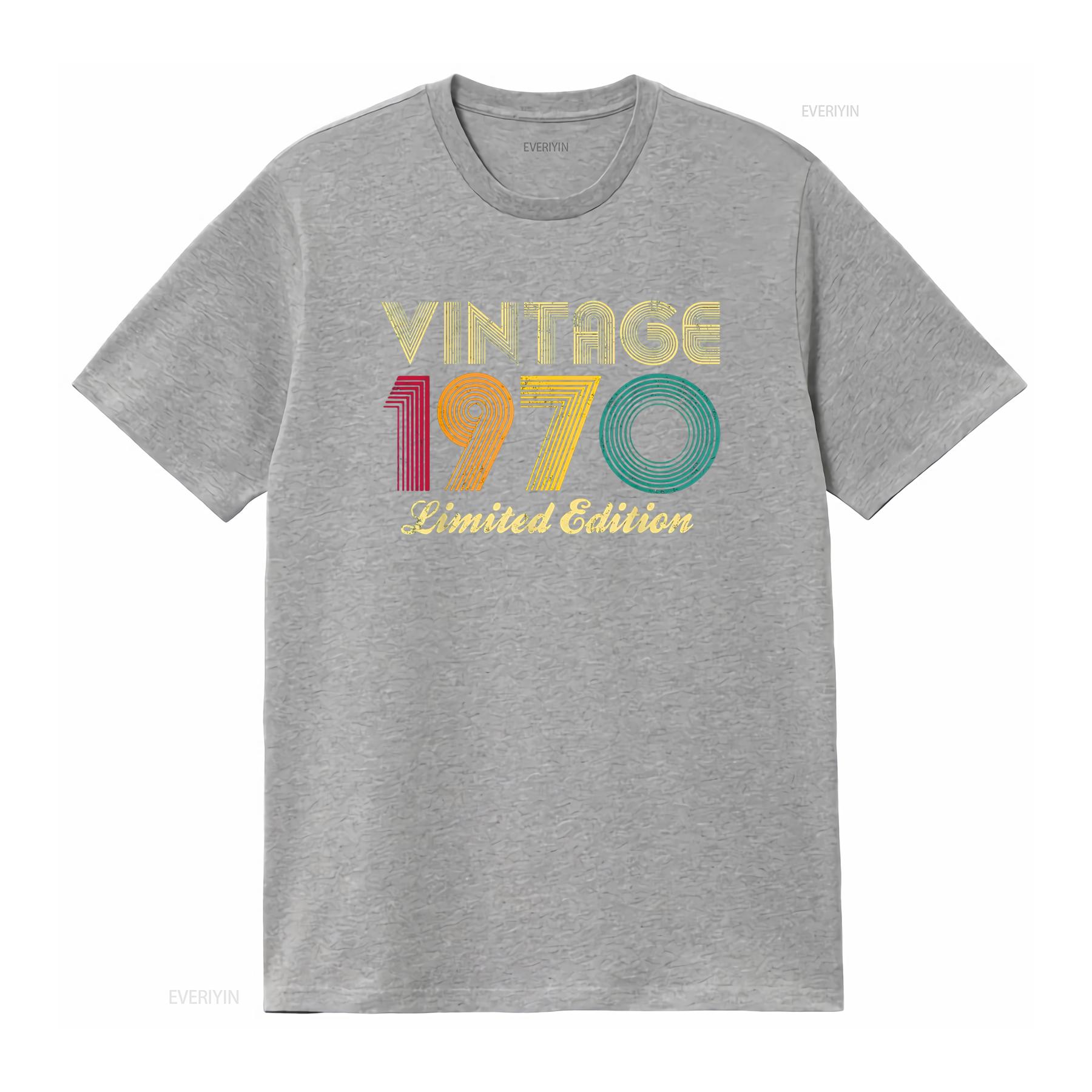 

53rd Birthday Vintage 1970 53 Years Old Retro T Shirt vintage Washed fashion streetwear Stylish Soft graphic designer clothes S