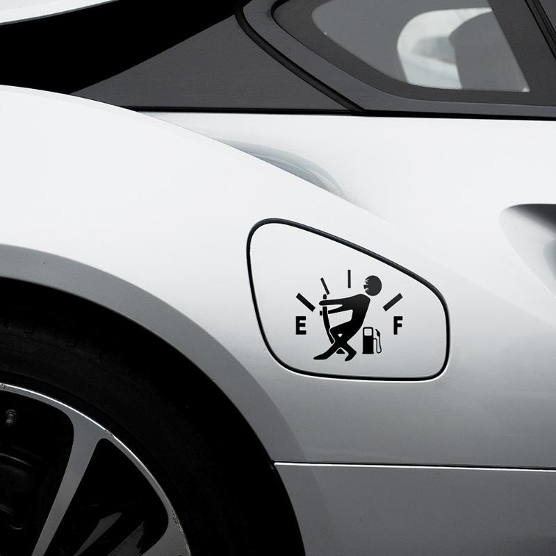 Funny Car Sticker Pull Fuel Tank Pointer Custom Waterproof Cut Out Logo Letter Car Body Transfer Decal Vinyl Bumper Car Stickers