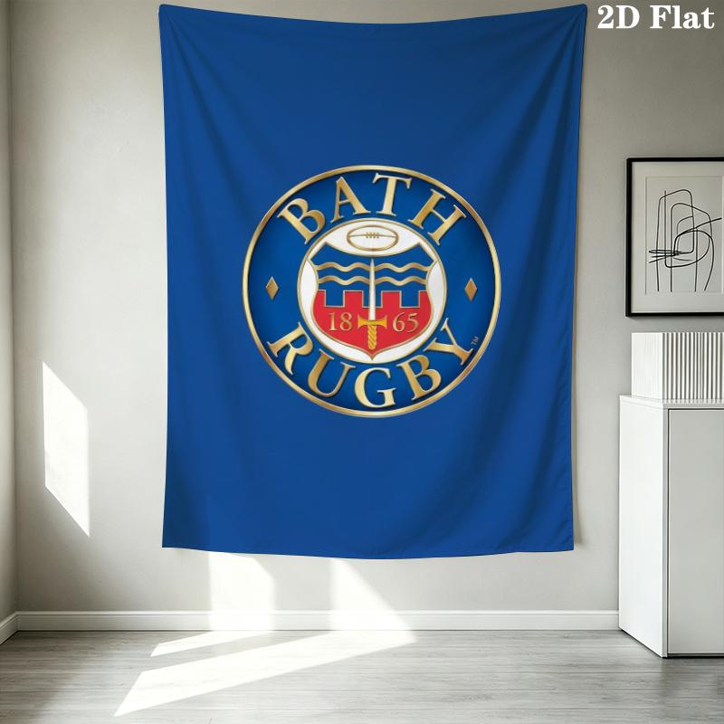 Bath Rugby Wall Tapestry Aesthetic Wall Hanging Printed Fabric Blanket Decorative Tapestries For Bedroom Living Room Home Decor