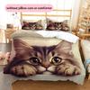 Cute Maine Coon Pattern Bedding Home Decoration Birthday Gift (1 * duvet cover + 2 * pillowcase, without core)