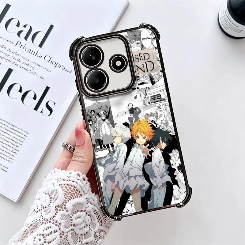 The Promised Neverland Anime Soft Phone Case For Xiaomi Redmi Note 14 15 Pro Plus 13 12 11S 11T 5G 10 9S 9 Plating Anti-Fall Fun