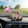 Playful Couple Themed Resin Car Ornament Dashboard Decors Creative Dashboard Decors Creative Automotive Gift For Partner