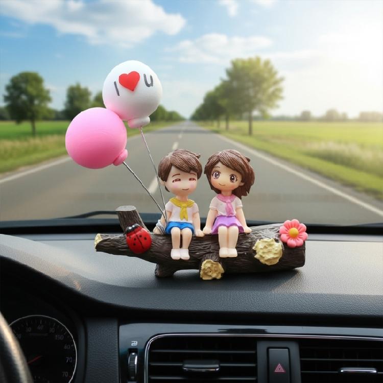 Playful Couple Themed Resin Car Ornament Dashboard Decors Creative Dashboard Decors Creative Automotive Gift For Partner