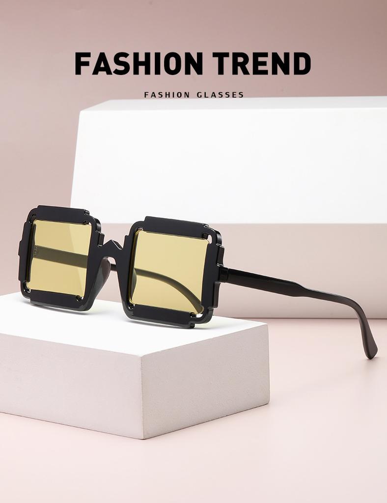 1PC  New Ins Internet Celebrity Sunglasses Punk Style Street Pography Fashion Personality Square Sunglasses
